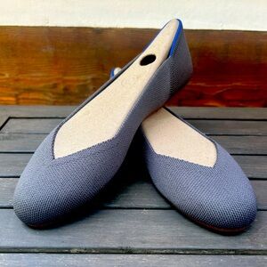 NWB Rothy's Rounded Toe Flat in Pebble Grey Size 8